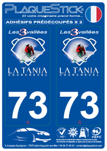 73 -La Tania "Courchevel" Les 3 Vallées PlaqueStick