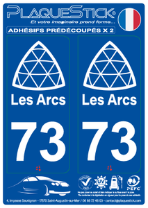 73 -Les Arcs PlaqueStick