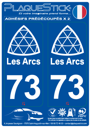 73 -Les Arcs PlaqueStick