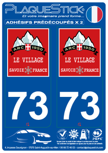 73 -Les Arcs "Village" PlaqueStick