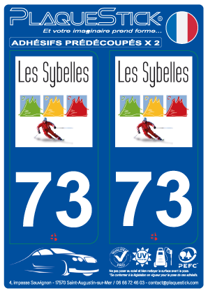 73 -Les Sybelles PlaqueStick