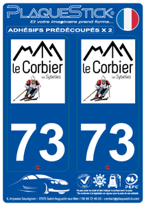 73 -Les Sybelles "Le Corbier" PlaqueStick