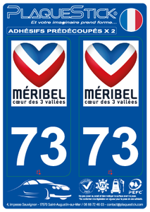73 -Méribel PlaqueStick