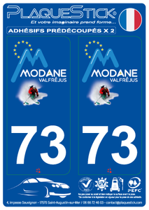 73 -Modane-Valfréjus PlaqueStick