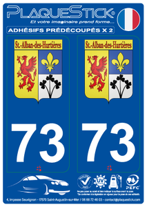 73 -Saint-Alban-des-Hurtières "Blason" PlaqueStick