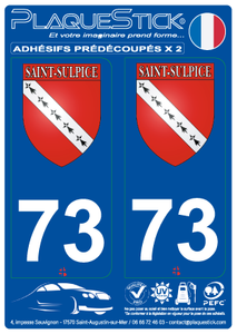73 -Saint-Sulpice "Blason" PlaqueStick