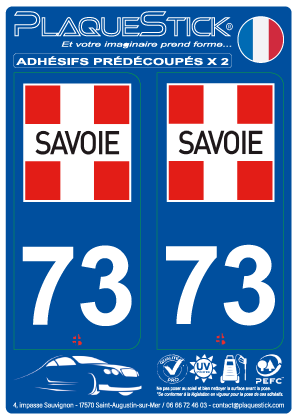 73 -Savoie PlaqueStick