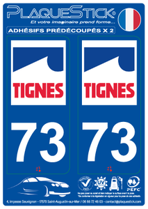 73 -Tignes PlaqueStick
