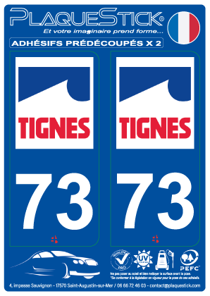 73 -Tignes PlaqueStick