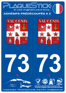 73 -Val Cenis "Blason" PlaqueStick