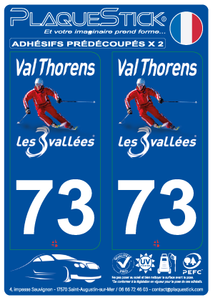 73 -Val Thorens "Les 3 Vallées" PlaqueStick