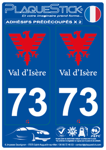 73 -Val-d'Isère PlaqueStick