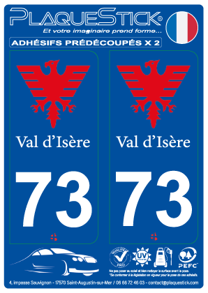 73 -Val-d'Isère PlaqueStick