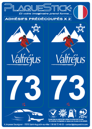 73 -Valfréjus PlaqueStick