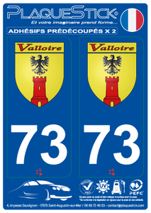 73 -Valloire "Blason" PlaqueStick