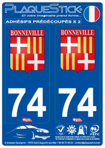 74 -Bonneville "Blason" PlaqueStick