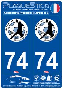 74 -Bons-en-Chablais "Handball" PlaqueStick
