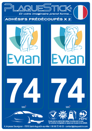 74 -Évian PlaqueStick