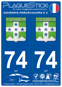 74 -Le Grand Bornand "Blason" PlaqueStick