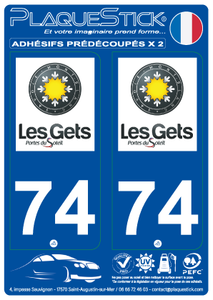 74 -Les Gets PlaqueStick