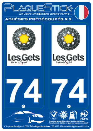 74 -Les Gets PlaqueStick