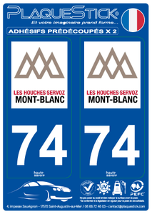 74 -Les Houches-Servoz "Mont-Blanc" PlaqueStick
