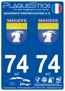 74 -Megève "Blason" PlaqueStick