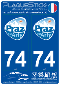 74 -Praz-sur-Arly PlaqueStick