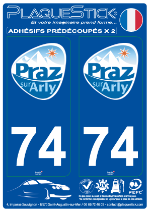 74 -Praz-sur-Arly PlaqueStick