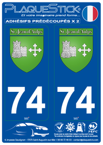 74 -Saint-Jean d'Aulps "Blason" PlaqueStick