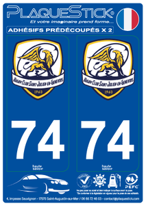 74 -Saint-Julien-en-Genevois "Rugby club" PlaqueStick