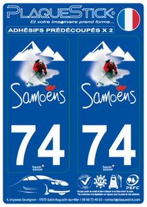 74 -Samoëns PlaqueStick