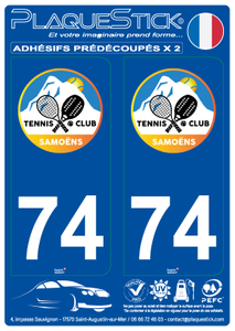 74 -Samoëns "Tennis club" PlaqueStick