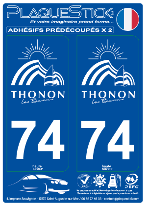 74 -Thonon-les-Bains PlaqueStick