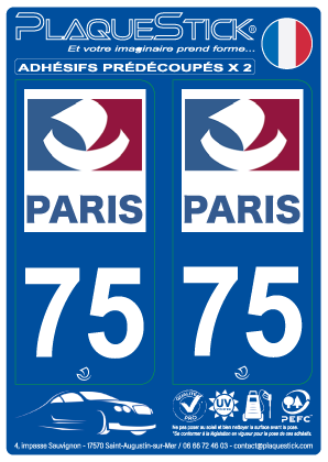 75 -Paris PlaqueStick