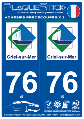 76 -Criel-sur-Mer PlaqueStick