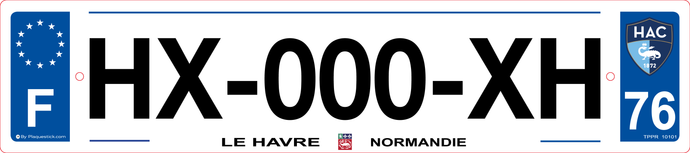 76 -Plaque immatriculation Le Havre 
