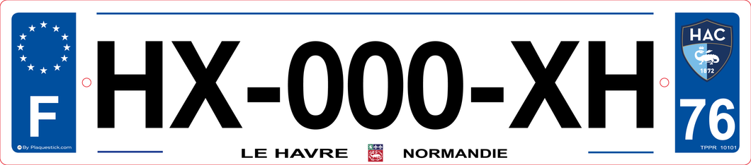 76 -Plaque immatriculation Le Havre 