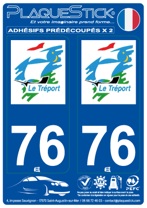 76 -Le Tréport PlaqueStick
