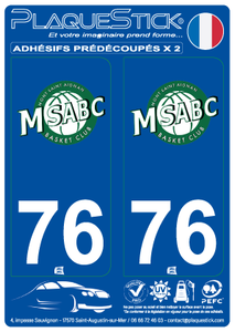 76 -Mont Saint-Aignan "Basket Club" PlaqueStick
