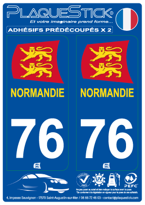 76 -Normandie PlaqueStick