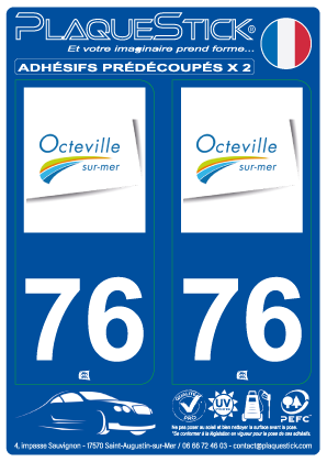 76 -Octeville-sur-Mer PlaqueStick