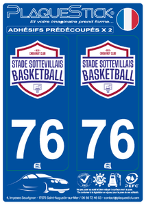 76 -Sotteville-lès-Rouen "Basketball" PlaqueStick