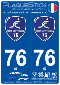 76 -Sotteville-lès-Rouen "Stade Sottevillais" PlaqueStick