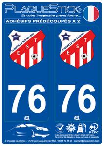 76 -Tourville-sur-Arques "EST" PlaqueStick