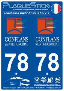 78 -Conflans Sainte-Honorine PlaqueStick