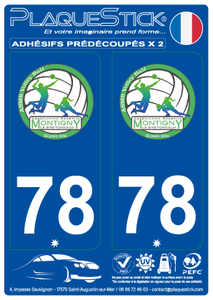 78 -Montigny-le-Bretonneaux "AS" Volley Ball PlaqueStick