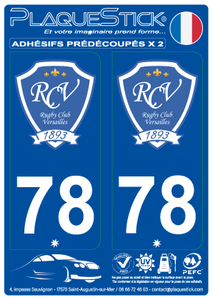 78 -Versailles "Rugby Club" PlaqueStick