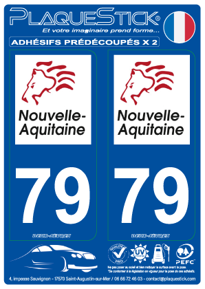 79 -Nouvelle-Aquitaine PlaqueStick