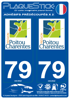 79 -Poitou-Charentes PlaqueStick